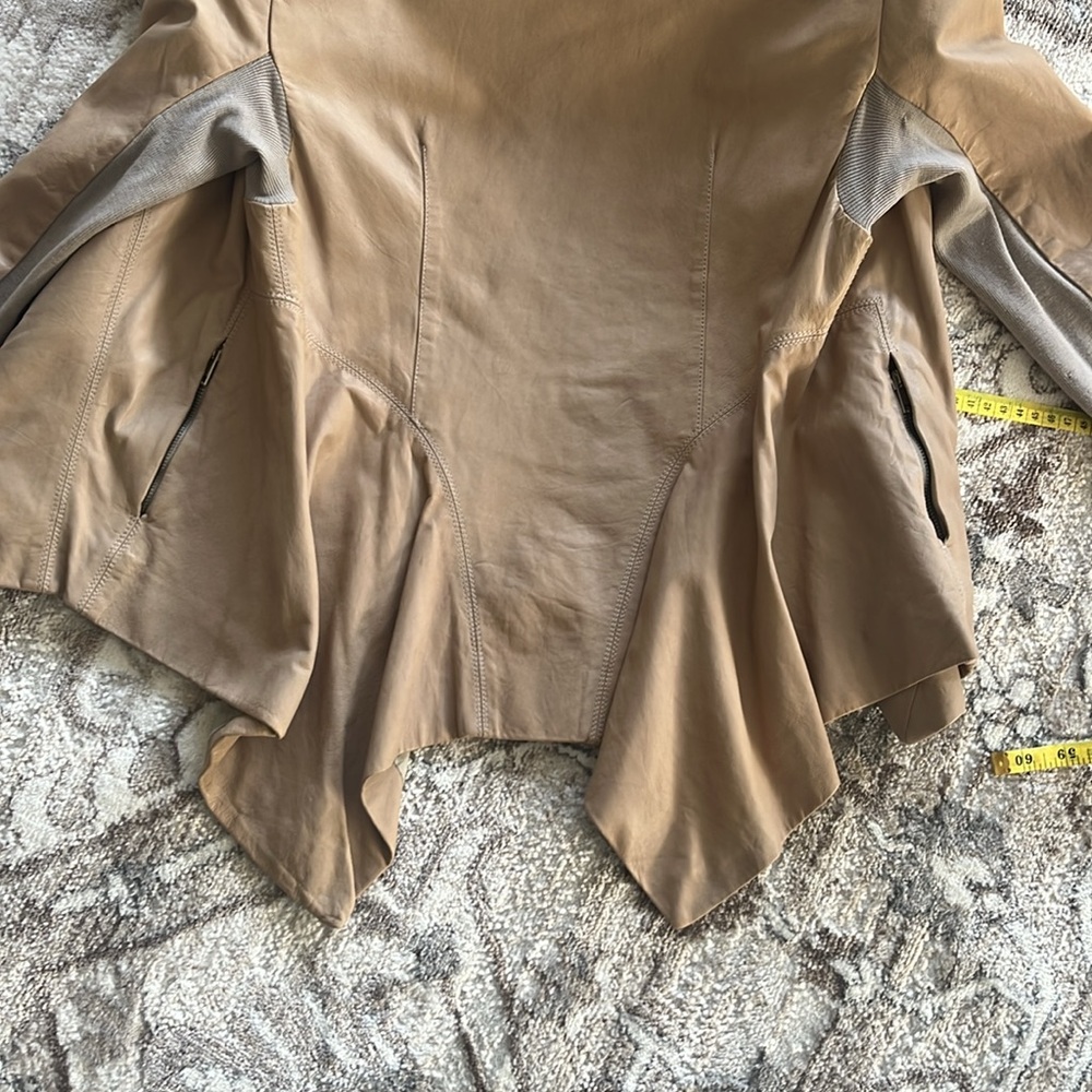 Rick Owens Tan Leather Jacket celebrity owned - Picture 13 of 15